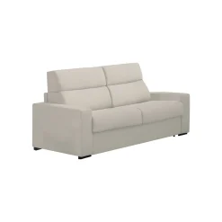 Divano Fisso 2 Posti Beige Sfoderabile Idrorepellente 200x95x100h cm, Lavabile Made in Italy - Letino