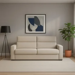 Divani Fissi 3 Posti > Dmora Divano Fisso 3 Posti Sfoderabile Lavabile 225x95 cm, Braccioli Made in Italy - Cantu Beige