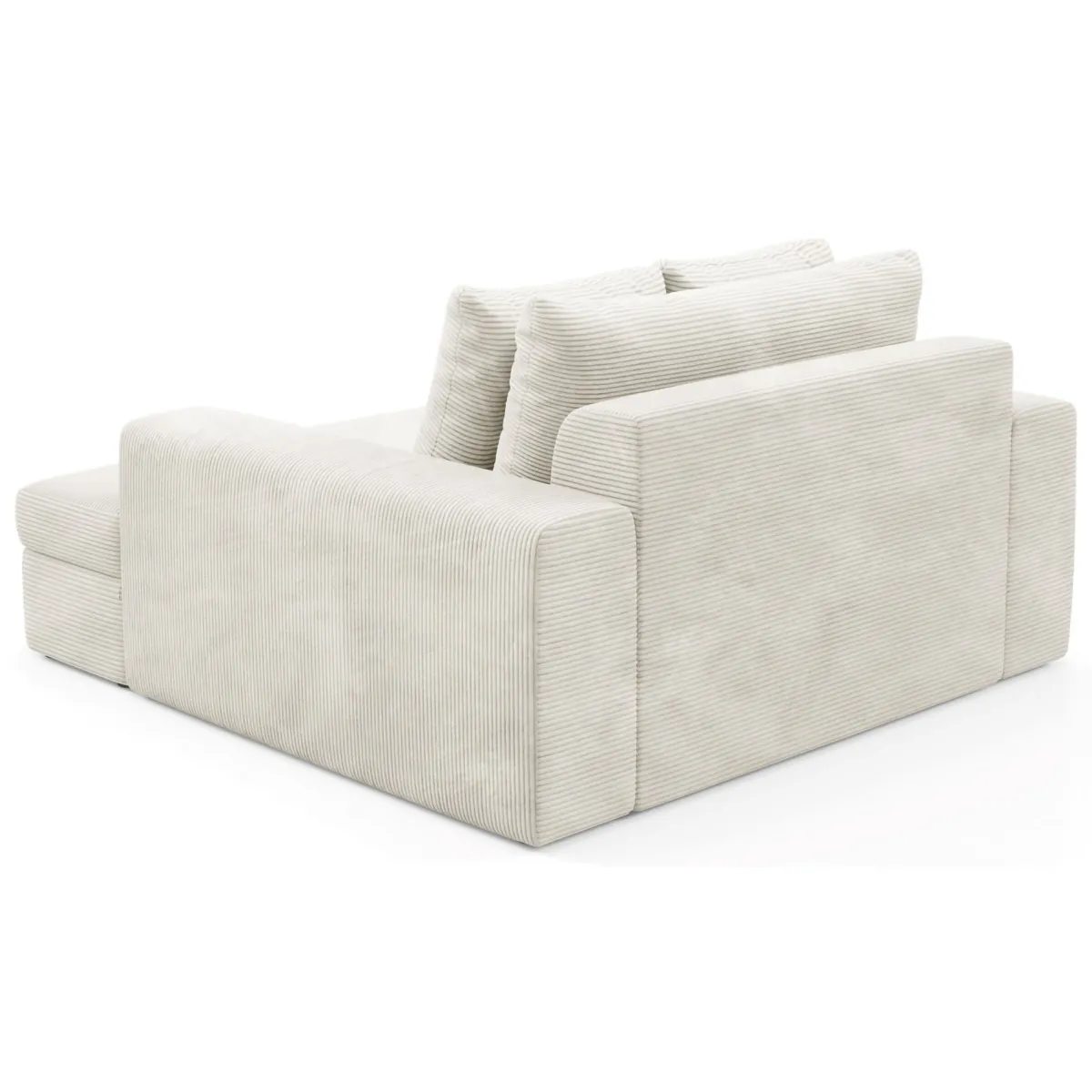 Divani Fissi 2 Posti > Dmora Divano Fisso 2 Posti Cuscini Sfoderabili Braccioli 162x167x86h cm, Posti a Sedere 2 - Comazzo Bianco Crema