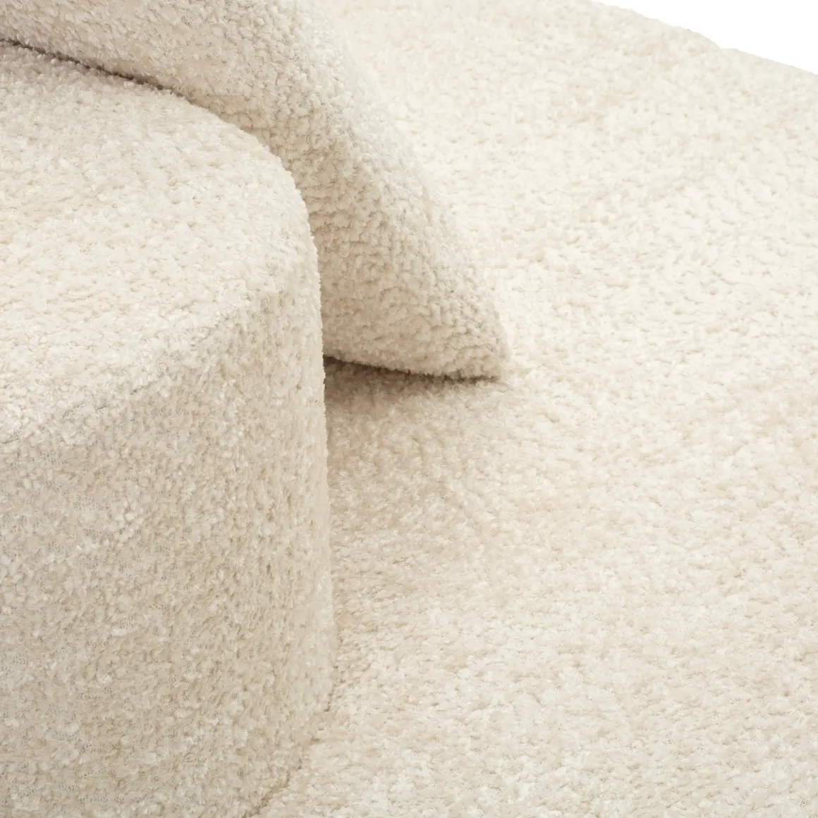 Divani Fissi 2 Posti > Dmora Divano Fisso 2 Posti Bianco Crema oro Effetto Velluto Trapuntato Cuscini Inclusi 130x83x91h cm, Braccioli - Diskit Oro, Bianco Crema