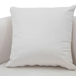 Divani Fissi 2 Posti > Dmora Divano Fisso 2 Posti Bianco oro Effetto Velluto Cuscini Inclusi 127x74x71h cm, Braccioli - Dingle Oro, Bianco