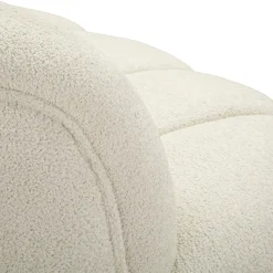Divano Fisso 2 Posti Bianco Posti a Sedere 2 Materiale Struttura in Legno Nobilitato 82x58x147h cm, Altezza Seduta 40 cm - Alchi