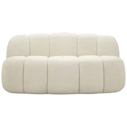 Divano Fisso 2 Posti Bianco Posti a Sedere 2 Materiale Struttura in Legno Nobilitato 82x58x147h cm, Altezza Seduta 40 cm - Alchi