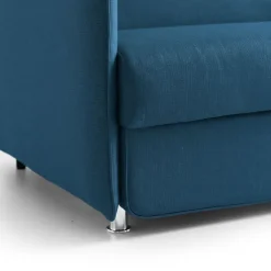 Divani Fissi 2 Posti > Dmora Divano Fisso 2 Posti Sfoderabile Idrorepellente 160x95x90h cm, Lavabile Made in Italy - Monleale Blu