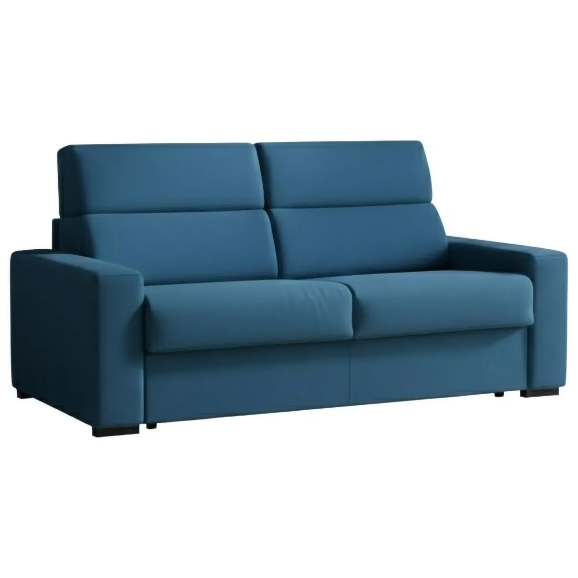 Divano Fisso 3 Posti blu Sfoderabile Lavabile 220x95 cm, Braccioli Made in Italy - Ozegna