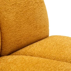 Divani Fissi 2 Posti > Dmora Divano Fisso 2 Posti Posti a Sedere 2 Materiale Struttura in Legno Nobilitato 82x58x147h cm, Altezza Seduta 40 cm - Alchi Giallo Senape