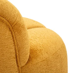 Divani Fissi 2 Posti > Dmora Divano Fisso 2 Posti Posti a Sedere 2 Materiale Struttura in Legno Nobilitato 82x58x147h cm, Altezza Seduta 40 cm - Alchi Giallo Senape