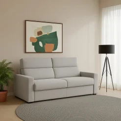 Divani Fissi 2 Posti > Dmora Divano Fisso 2 Posti Sfoderabile Idrorepellente 180x95x90h cm, Lavabile Made in Italy - Varedo Grigio Chiaro