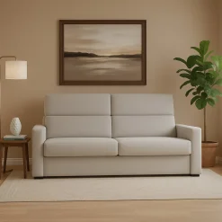 Divano Fisso 3 Posti Grigio Chiaro Sfoderabile Lavabile 220x95 cm, Braccioli Made in Italy - Ozegna