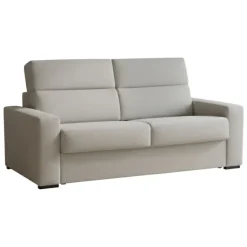 Divano Fisso 3 Posti Grigio Chiaro Sfoderabile Lavabile 220x95 cm, Braccioli Made in Italy - Ozegna