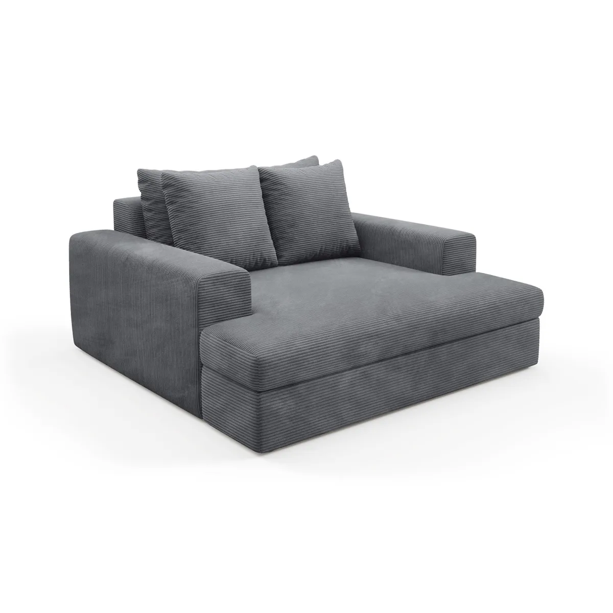 Divani Fissi 2 Posti > Dmora Divano Fisso 2 Posti Cuscini Sfoderabili Braccioli 162x167x86h cm, Posti a Sedere 2 - Comazzo Grigio Scuro