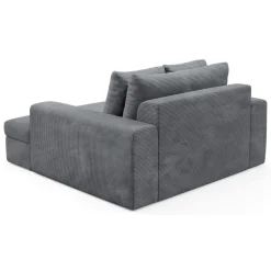 Divani Fissi 2 Posti > Dmora Divano Fisso 2 Posti Cuscini Sfoderabili Braccioli 162x167x86h cm, Posti a Sedere 2 - Comazzo Grigio Scuro