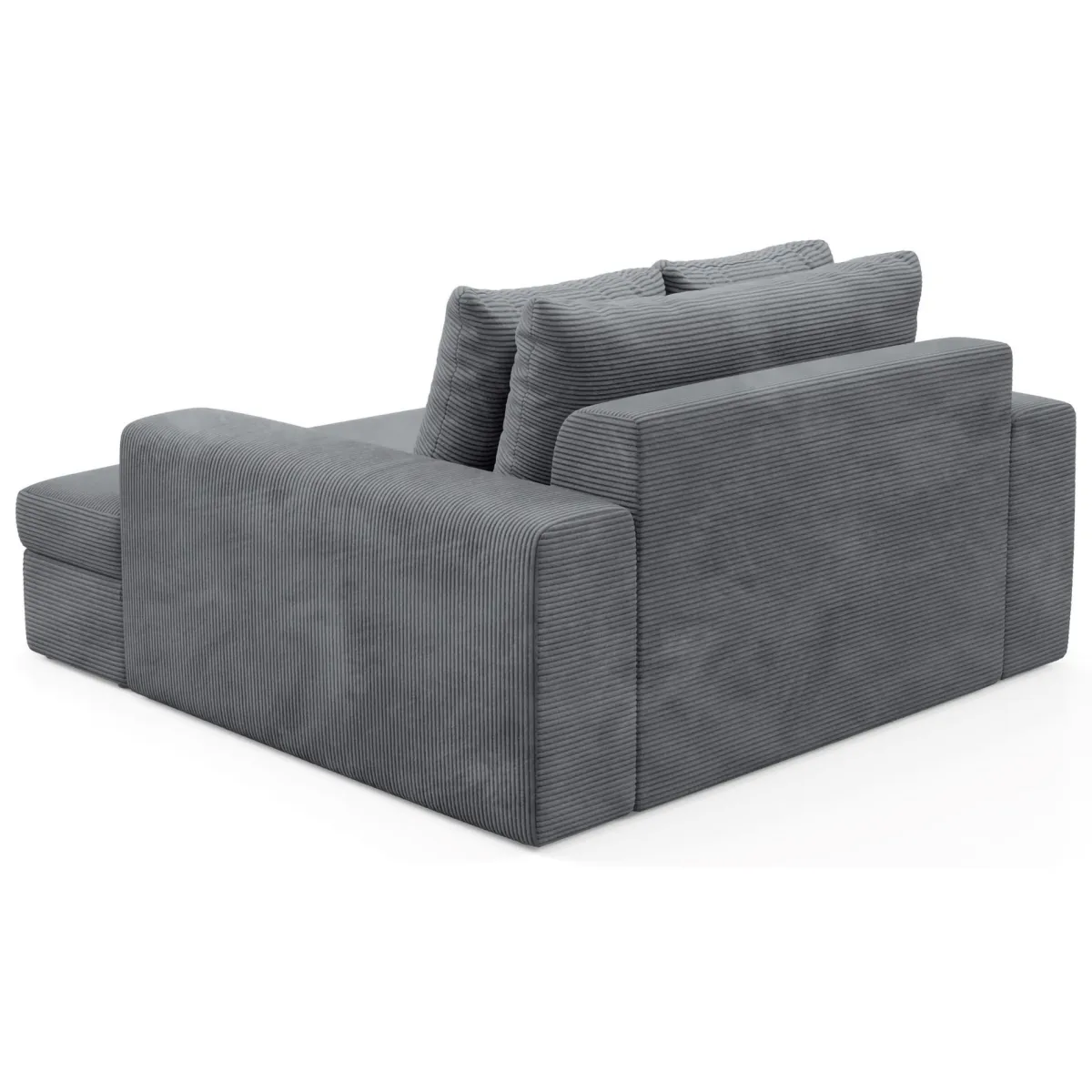 Divani Fissi 2 Posti > Dmora Divano Fisso 2 Posti Cuscini Sfoderabili Braccioli 162x167x86h cm, Posti a Sedere 2 - Comazzo Grigio Scuro