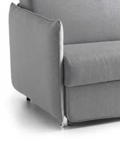 Divano Fisso 2 Posti Grigio Sfoderabile Idrorepellente 160x95x90h cm, Lavabile Made in Italy - Monleale