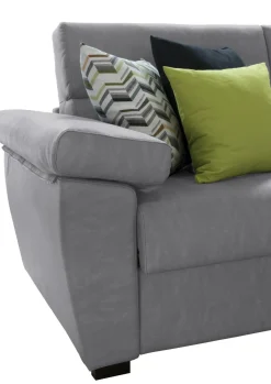 Divano Fisso 2 Posti Grigio Sfoderabile Idrorepellente 185x95x100h cm, Lavabile Made in Italy - Pisogne