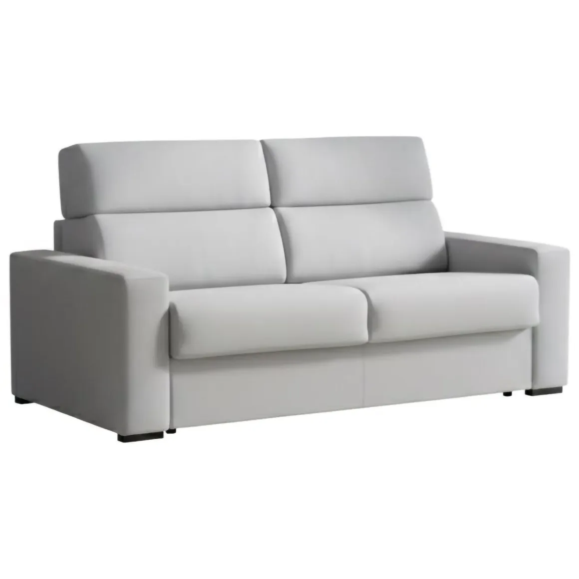 Divano Fisso 3 Posti Grigio Sfoderabile Lavabile 220x95 cm, Braccioli Made in Italy - Ozegna