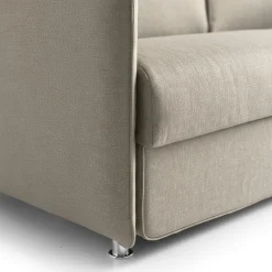 Divani Fissi 2 Posti > Dmora Divano Fisso 2 Posti Sfoderabile Idrorepellente 185x95x100h cm, Lavabile Made in Italy - Lapio Grigio Tortora