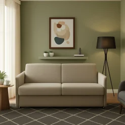Divani Fissi 3 Posti > Dmora Divano Fisso 3 Posti Sfoderabile Lavabile 200x95 cm, Braccioli Made in Italy - Severo Grigio Tortora