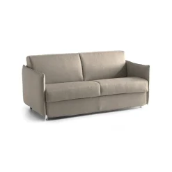 Divani Fissi 3 Posti > Dmora Divano Fisso 3 Posti Sfoderabile Lavabile 200x95 cm, Braccioli Made in Italy - Severo Grigio Tortora