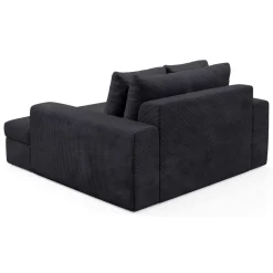 Divani Fissi 2 Posti > Dmora Divano Fisso 2 Posti Cuscini Sfoderabili Braccioli 162x167x86h cm, Posti a Sedere 2 - Comazzo Nero