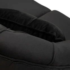 Divano Fisso 2 Posti Nero oro Effetto Velluto Trapuntato Braccioli 130x83x91h cm, Cuscini Inclusi - Diskit
