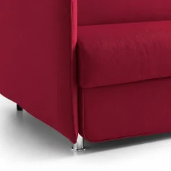 Divani Fissi 2 Posti > Dmora Divano Fisso 2 Posti Sfoderabile Idrorepellente 160x95x90h cm, Lavabile Made in Italy - Monleale Rosso