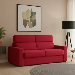 Divani Fissi 2 Posti > Dmora Divano Fisso 2 Posti Sfoderabile Idrorepellente 180x95x90h cm, Lavabile Made in Italy - Varedo Rosso