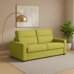 Divani Fissi 2 Posti > Dmora Divano Fisso 2 Posti Sfoderabile Idrorepellente 180x95x90h cm, Lavabile Made in Italy - Varedo Verde