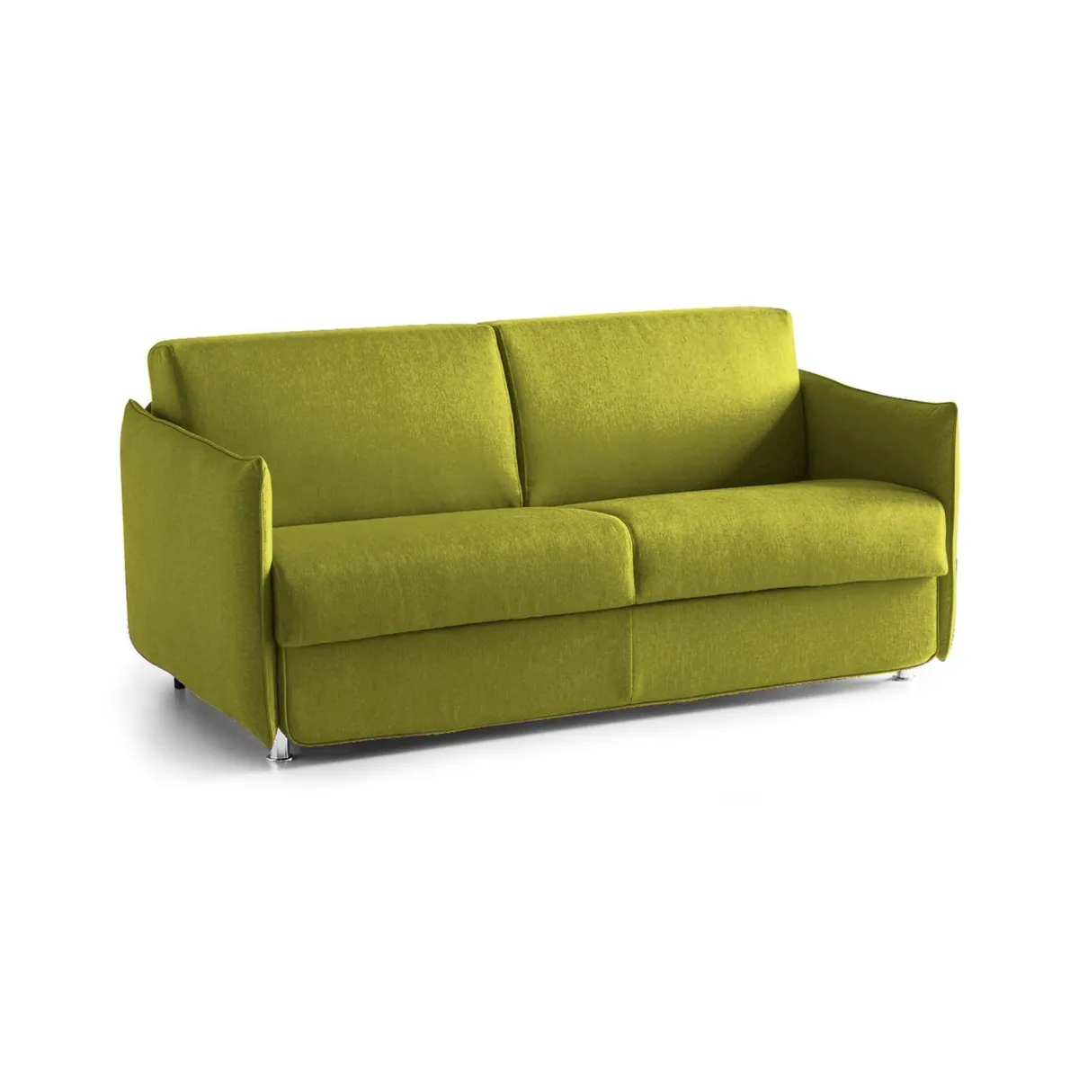 Divani Fissi 3 Posti > Dmora Divano Fisso 3 Posti Sfoderabile Lavabile 200x95 cm, Braccioli Made in Italy - Severo Verde