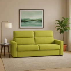 Divani Fissi 3 Posti > Dmora Divano Fisso 3 Posti Sfoderabile Lavabile 225x95 cm, Braccioli Made in Italy - Cantu Verde