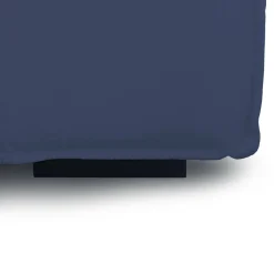 Divano in legno e ferro rivestito in tessuto blu 240x170x70h cm - Ameli