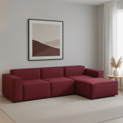 Divani Fissi 2 Posti|Salotto > Dmora Divano in legno e ferro rivestito in tessuto tortora 160x95x85h cm - Aggius Grigio Tortora