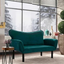 Divani Letto 2 Posti|Divano Contenitore Letto > Dmora Divano letto alla francese 140x65cm - Hone Azzurro