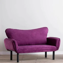 Divano letto alla francese viola 140x65cm - Mindulle