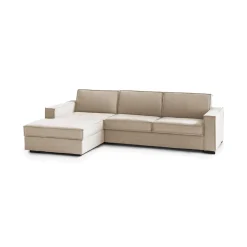 Divani Letto Con Penisola|Salotto > Dmora Divano letto angolare 280x95cm - Allaida Beige