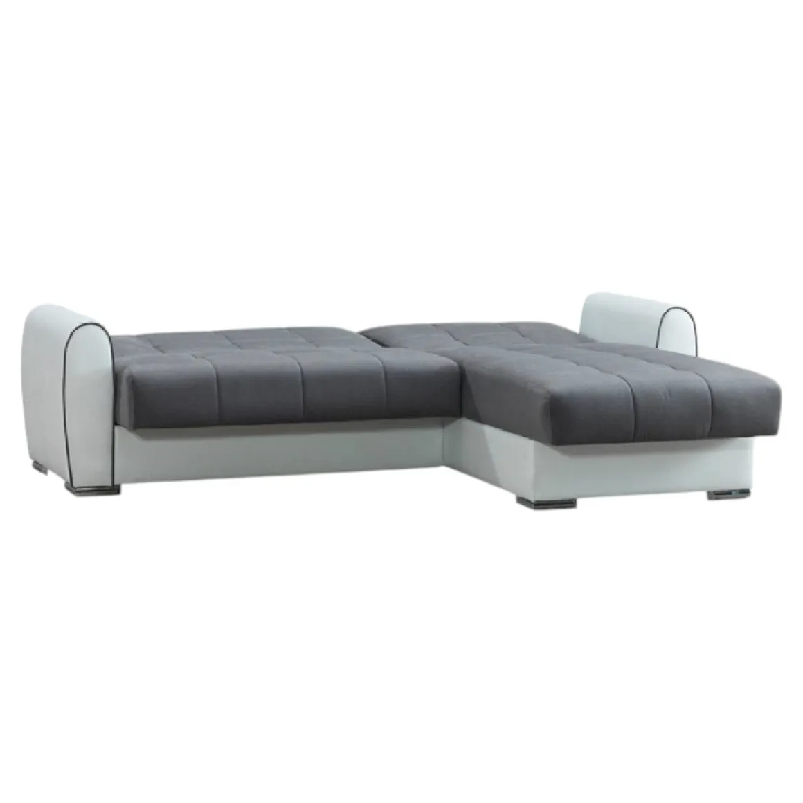 Divano letto angolare bianco e grigio 246x160cm - Argos