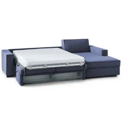 Divani Letto Con Penisola|Salotto > Dmora Divano letto angolare 260x95cm - Afar Blu