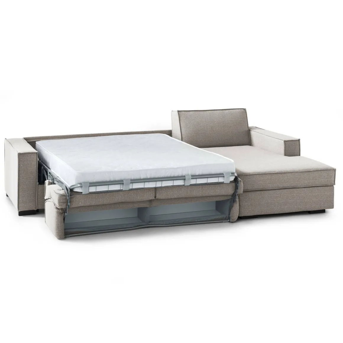 Divano letto angolare tortora 260x95cm - Afar