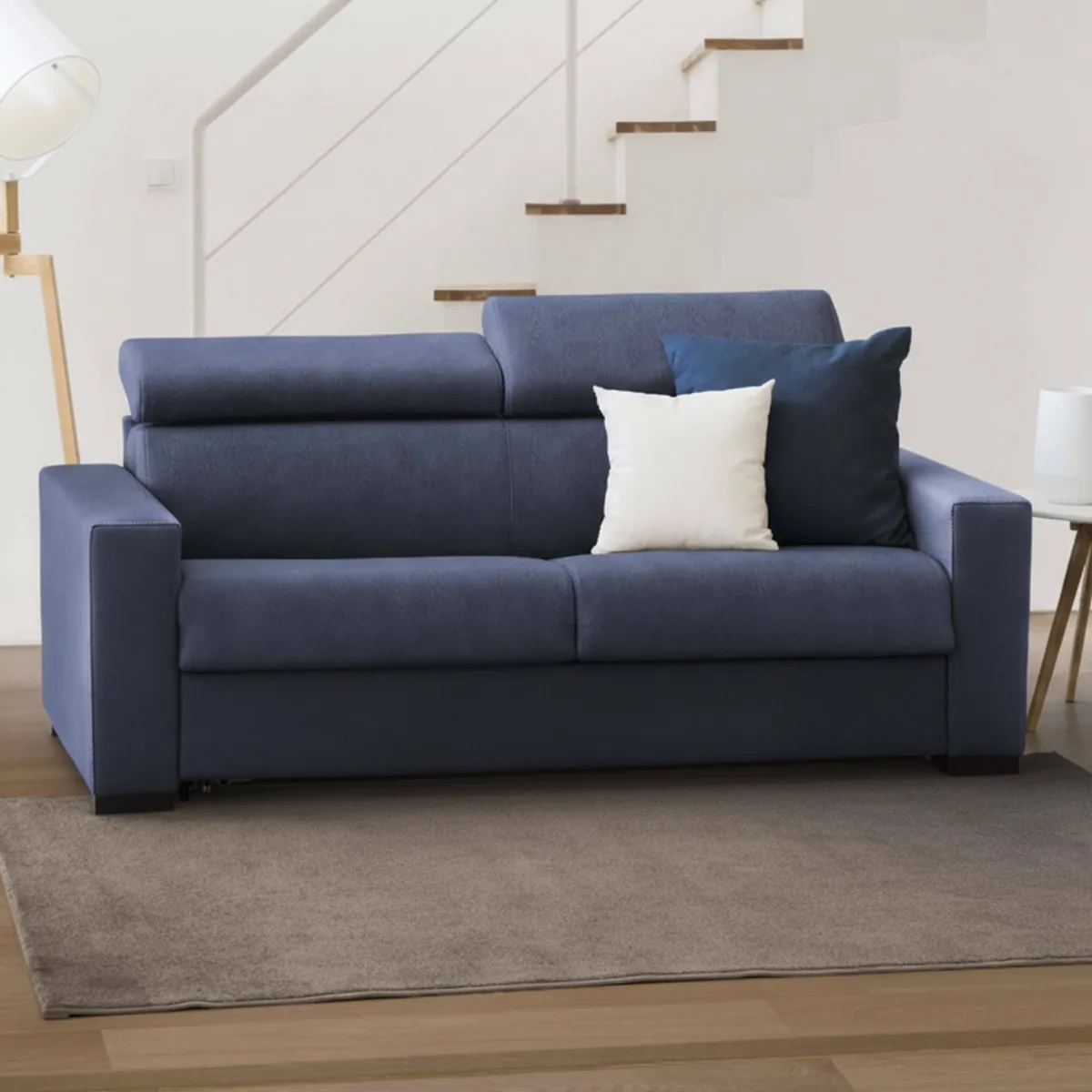 Divani Letto 2 Posti|Salotto > Dmora Divano letto apertura girevole 160x95cm - Alinia Blu
