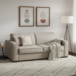 Divani Letto 2 Posti|Salotto > Dmora Divano letto apertura girevole tortora 200x95cm - Amapola Grigio Tortora