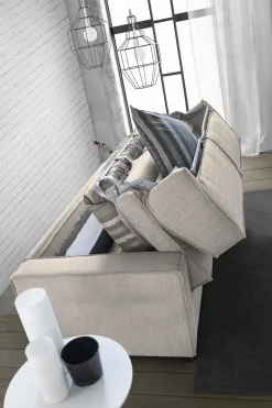 Divani Letto 2 Posti|Salotto > Dmora Divano letto apertura girevole tortora 200x95cm - Amapola Grigio Tortora