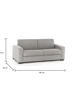 Divani Letto 2 Posti|Salotto > Dmora Divano letto classico 180x95cm - Asimi Grigio