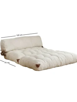Divani Letto 2 Posti|Divano Contenitore Letto > Dmora Divano letto comodo crema 120x75cm - Surigae Bianco Crema