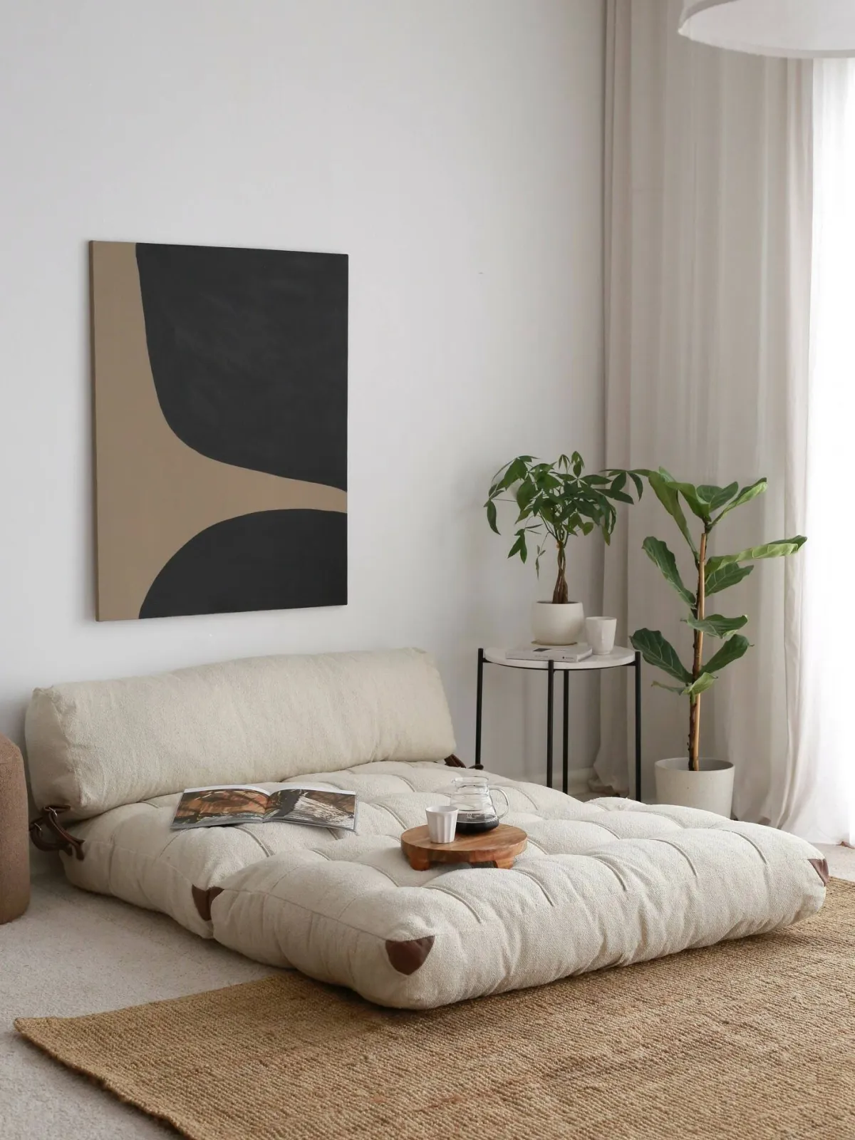 Divani Letto 2 Posti|Divano Contenitore Letto > Dmora Divano letto comodo crema 120x75cm - Surigae Bianco Crema