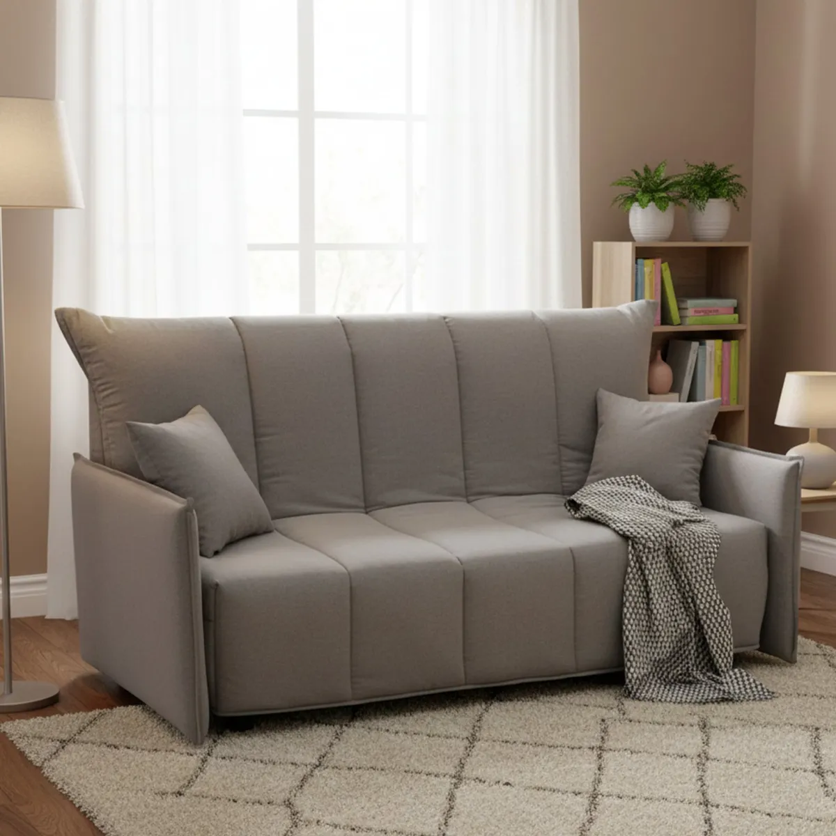 Divani Letto 2 Posti|Salotto > Dmora Divano letto comodo 125x90cm - Ariska Grigio