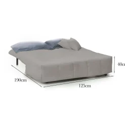 Divani Letto 2 Posti|Salotto > Dmora Divano letto comodo 125x90cm - Ariska Grigio