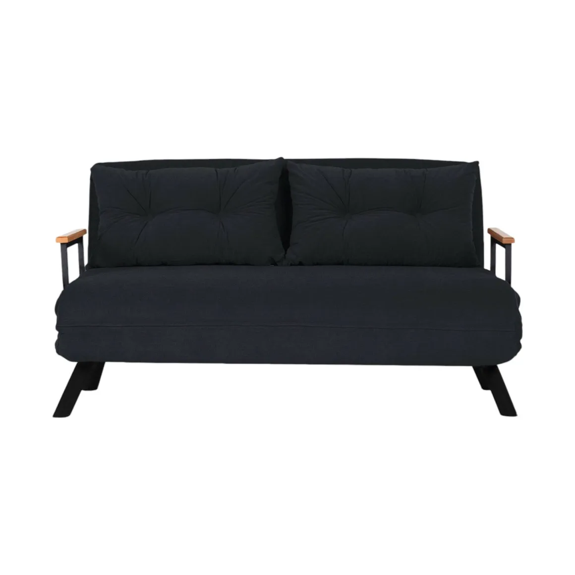 Divano letto comodo nero 133x78cm - Calvin