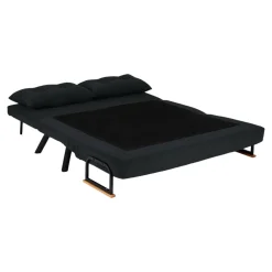 Divano letto comodo nero 133x78cm - Calvin