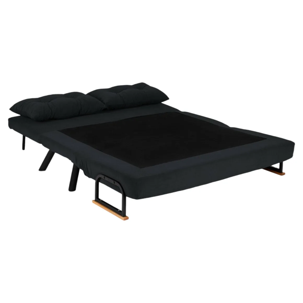 Divano letto comodo nero 133x78cm - Calvin