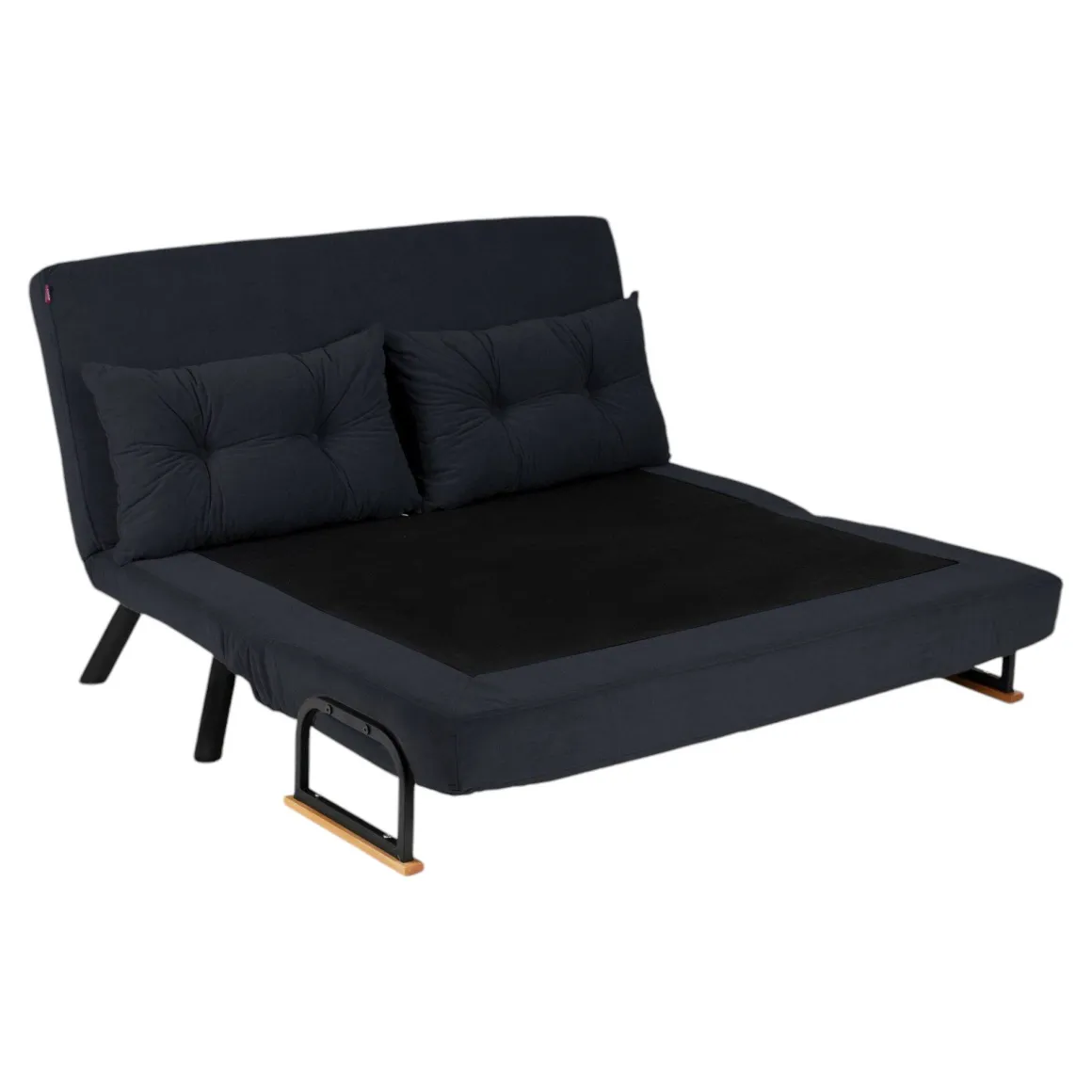 Divano letto comodo nero 133x78cm - Calvin